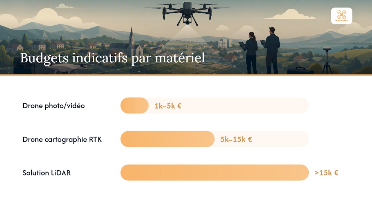 Tableau comparatif des tarifs pour les relevés aériens par drone