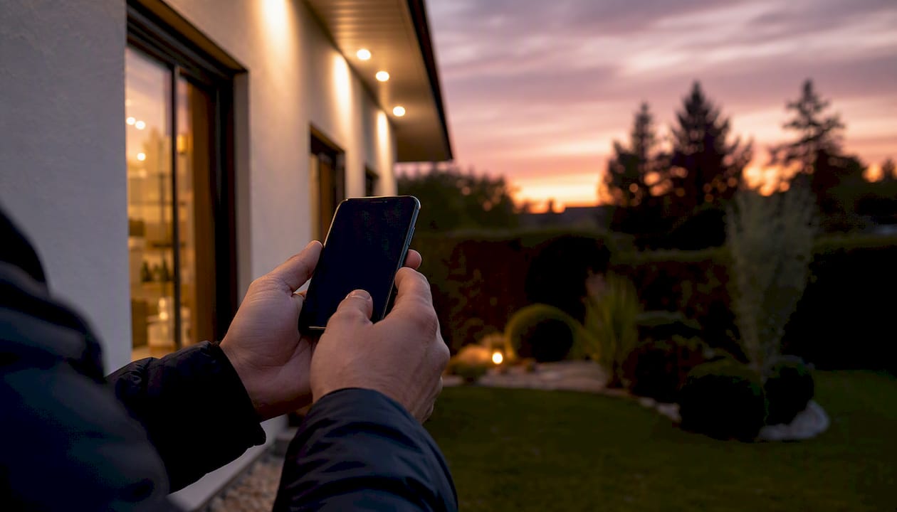 Utilisation d’un smartphone pour contrôler l’alignement et les angles extérieurs d’un bien immobilier