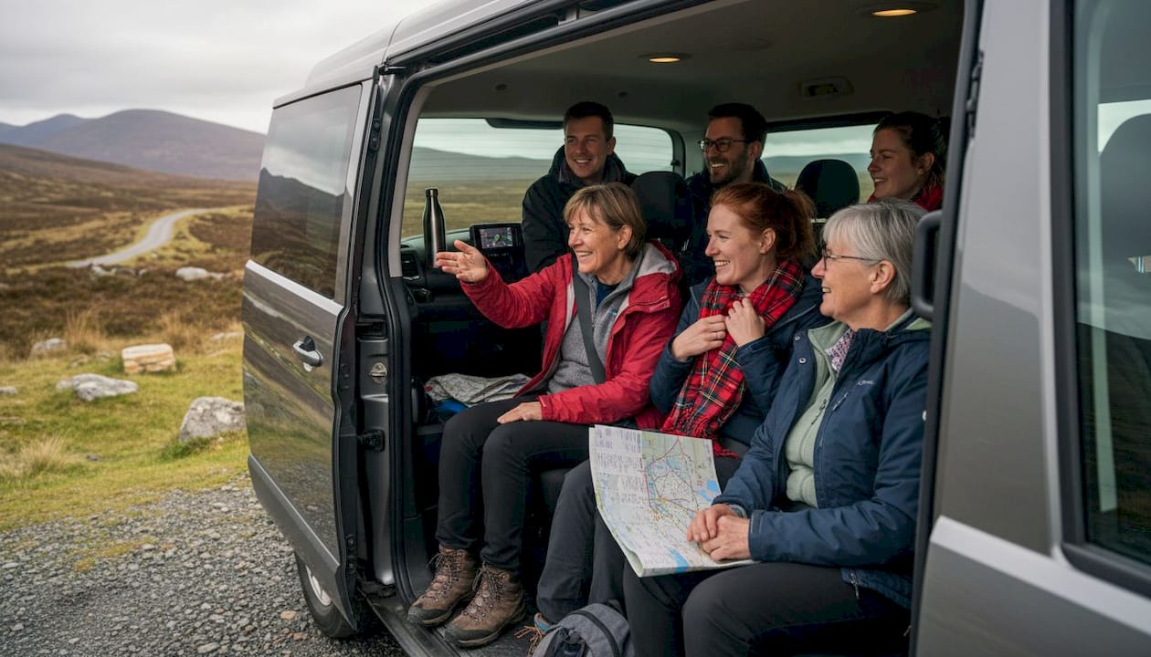 Small group tour in Scottish Highlands minivan