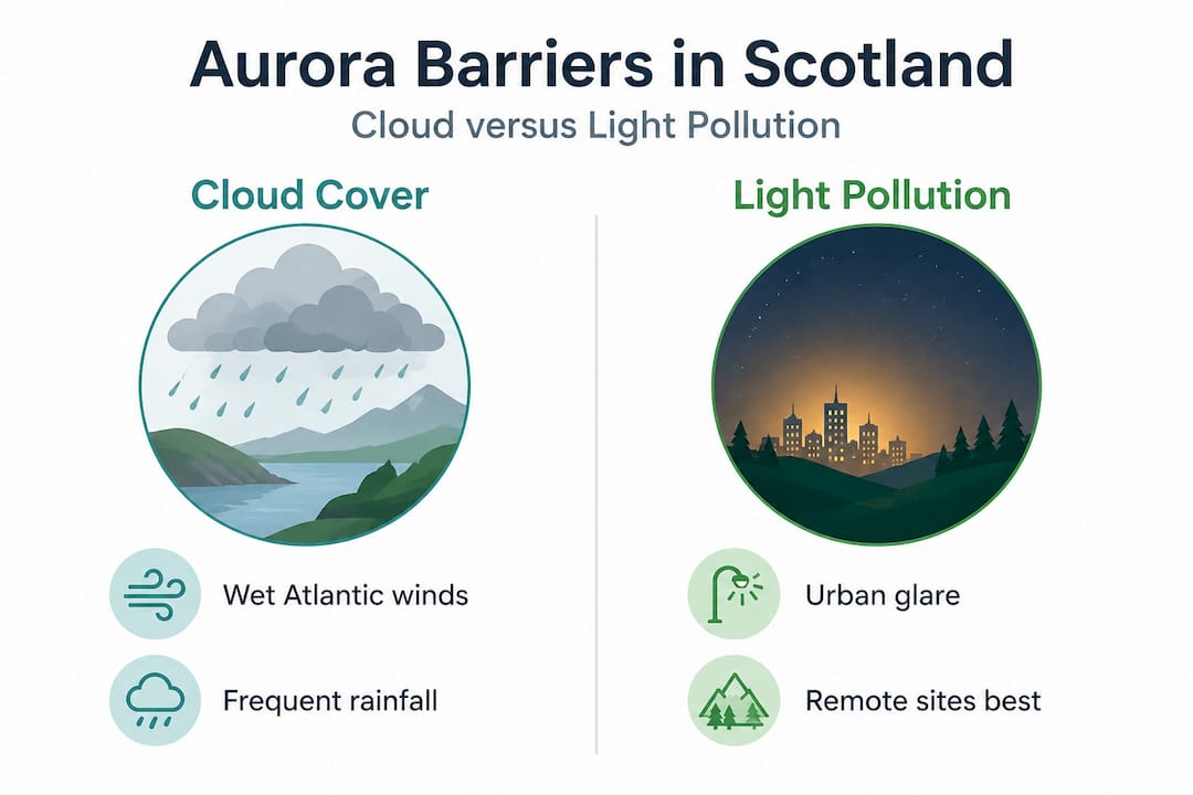 Infographic comparing cloud and light pollution barriers