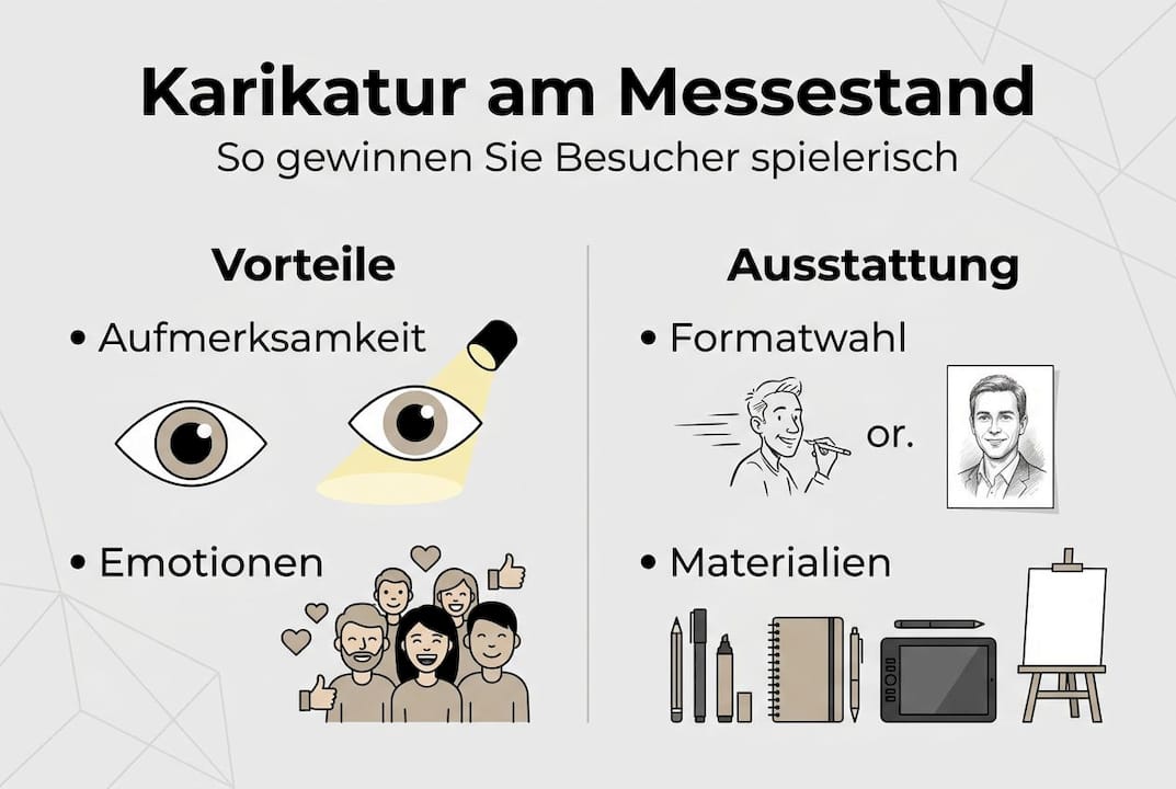 Übersichtsgrafik mit den wichtigsten Vorteilen und Ausstattungsmerkmalen in anschaulicher Cartoon-Optik