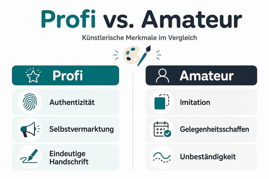 Infografik: Was unterscheidet Profikünstler von Hobbymalen?