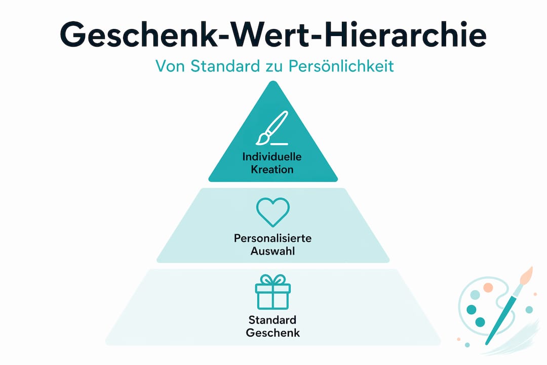 Übersicht der Geschenkkategorien mit Symbolen und Schwierigkeitsstufen