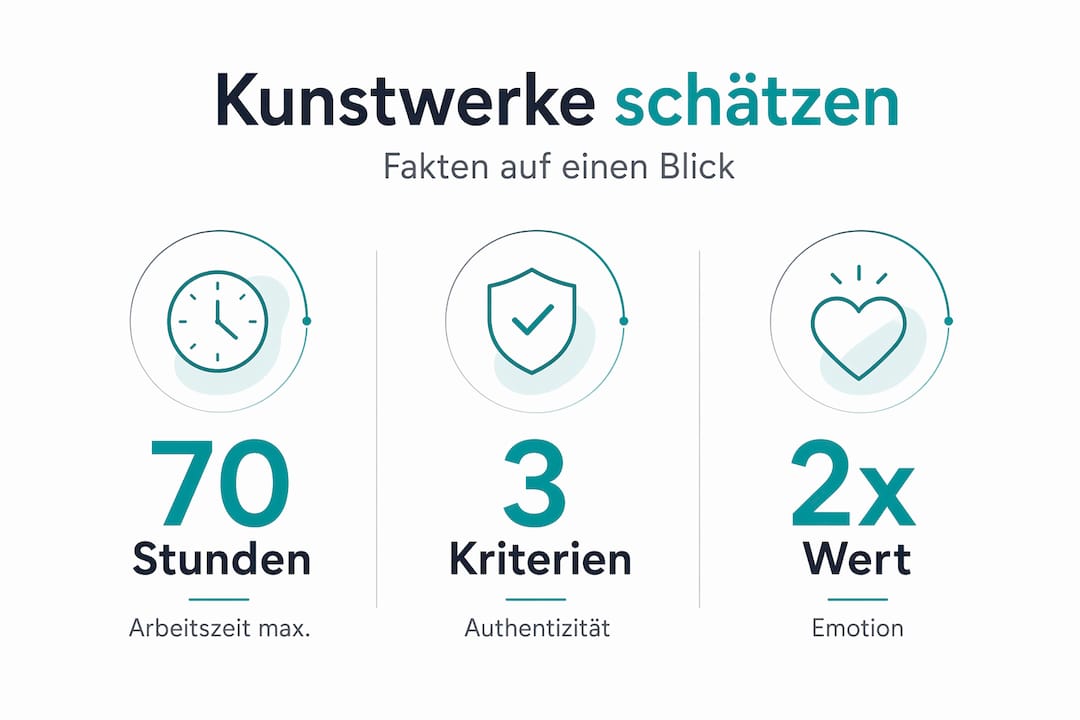 Übersichtliche Grafik mit spannenden Zahlen zum Wert von Kunstwerken