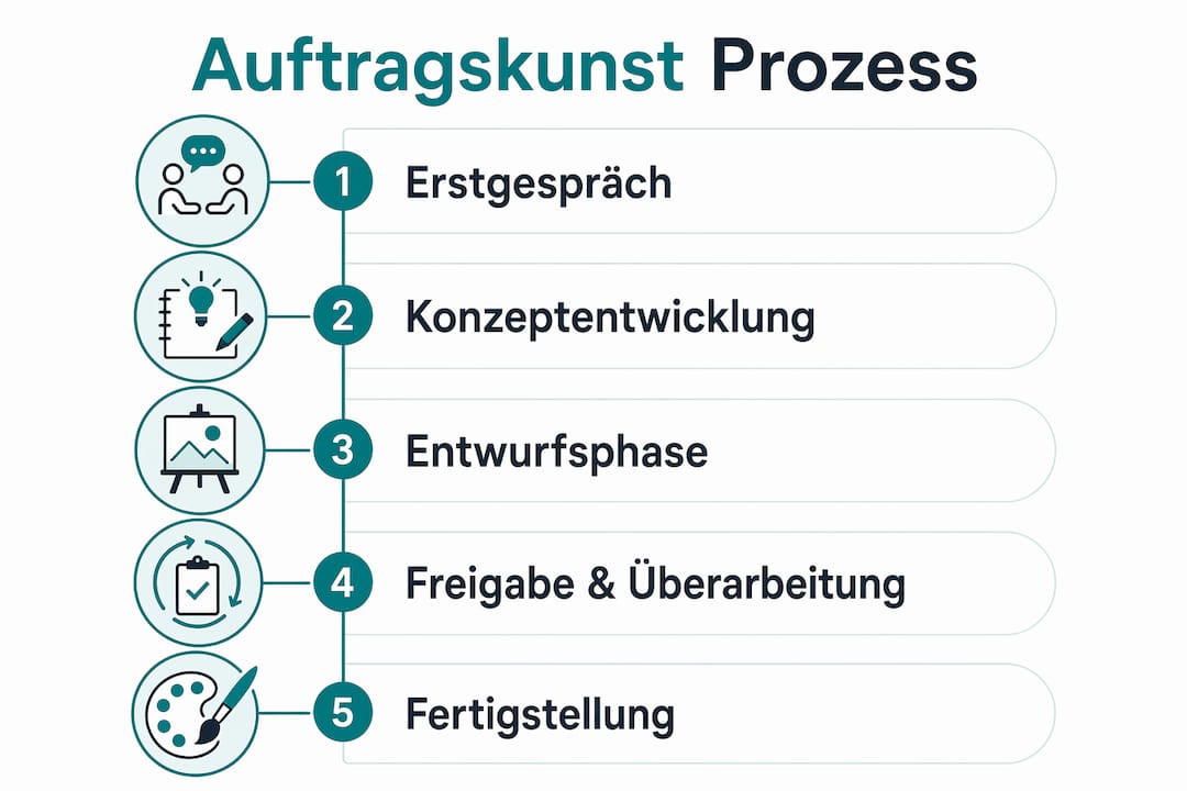 Übersicht: So läuft ein Kunstauftrag Schritt für Schritt ab