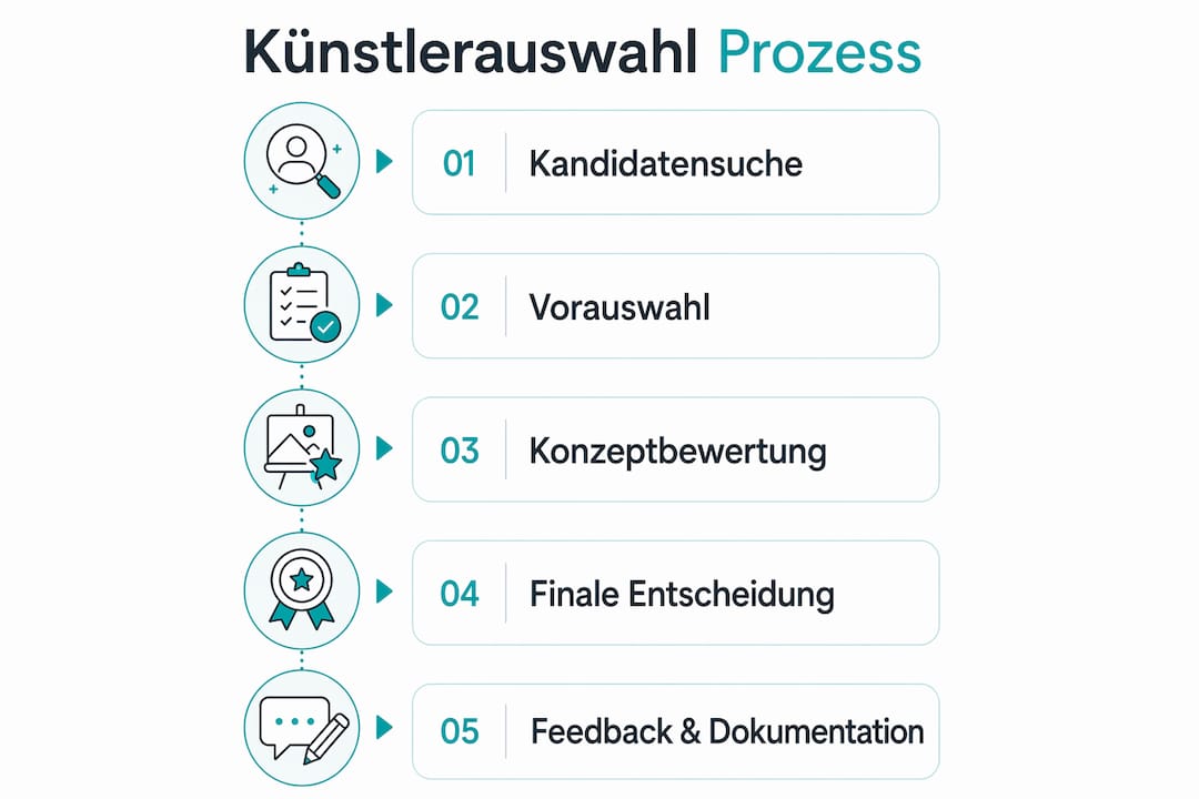 Grafische Übersicht: So läuft die Auswahl von Künstlern ab