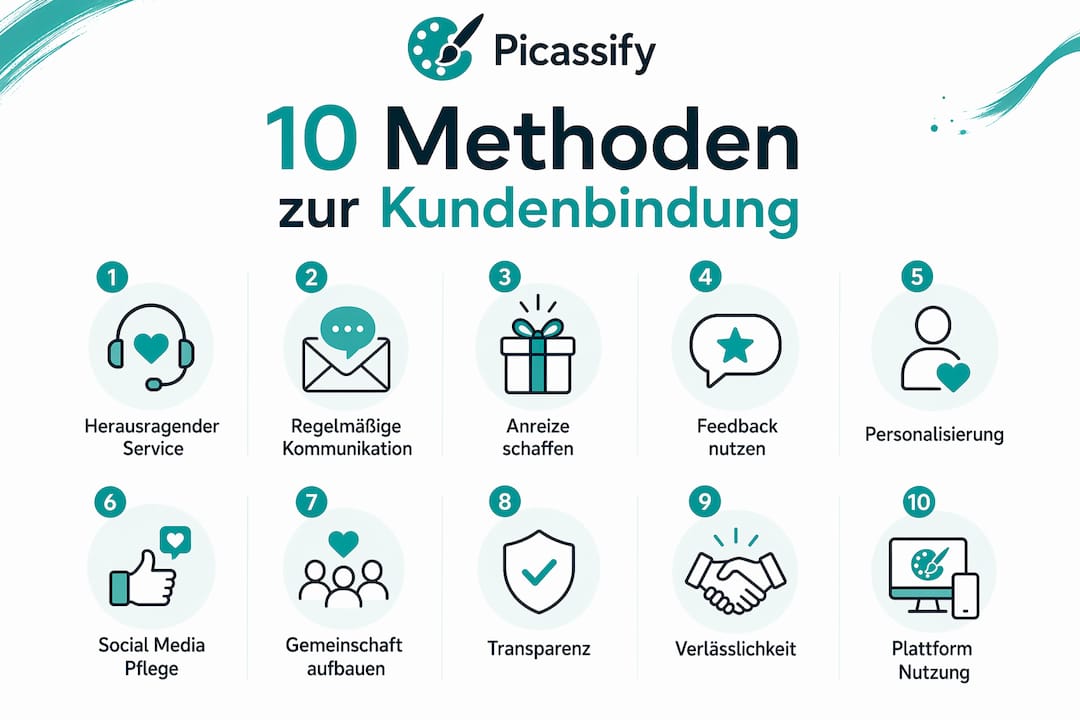 Grafik: 10 wirkungsvolle Wege, wie Künstler ihre Kunden langfristig binden können