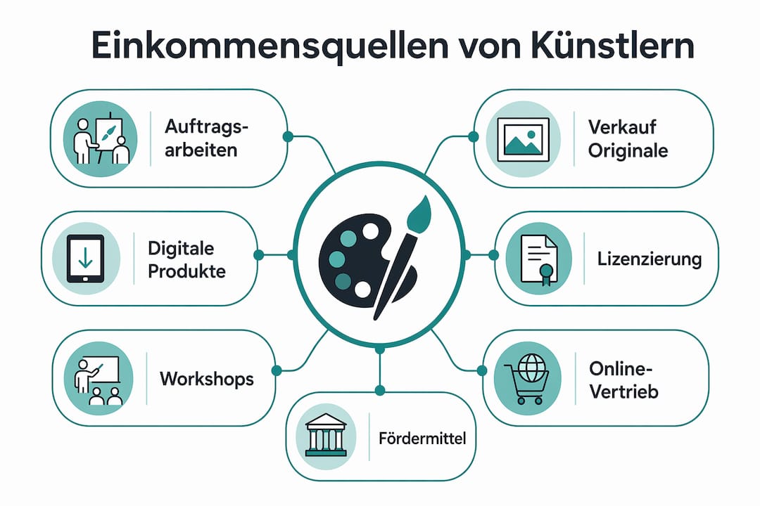 Übersicht: Die wichtigsten Einnahmequellen für Künstler auf einen Blick