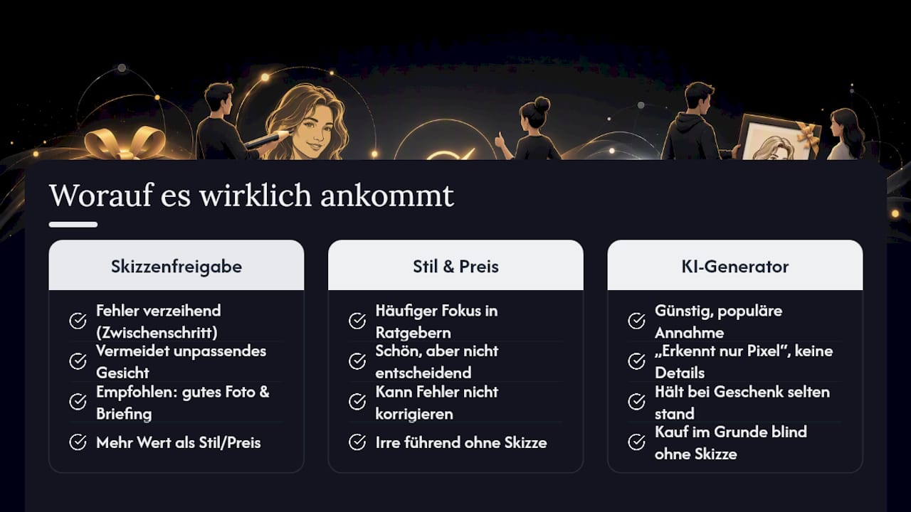Was beim Verschenken einer Karikatur wirklich zählt — overview diagram