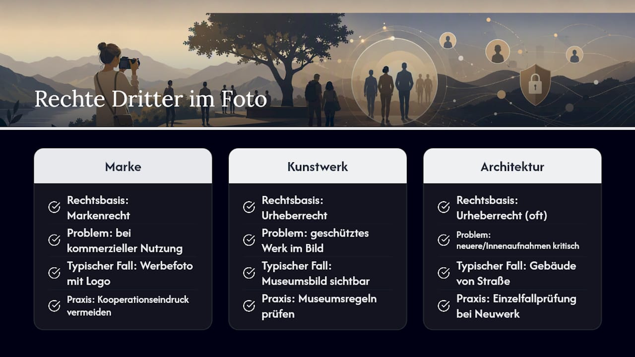 Marken, Kunstwerke und Eigentum Dritter im eingesendeten Foto — overview diagram