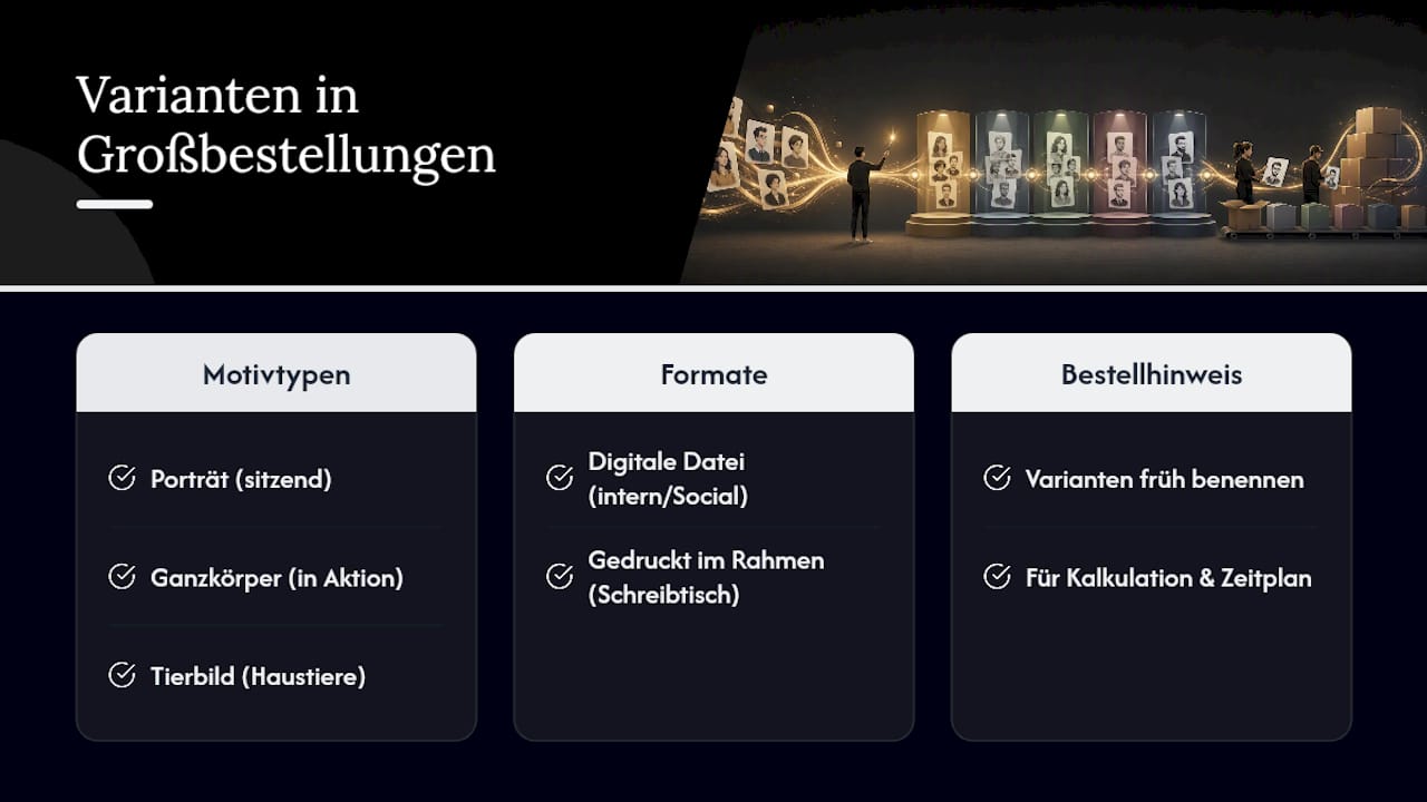 Welche Varianten gibt es innerhalb einer Großbestellung? — overview diagram