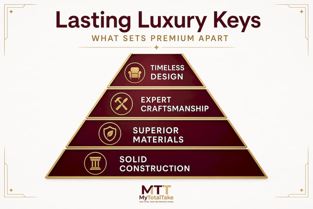 Hierarchy pyramid of lasting luxury keys