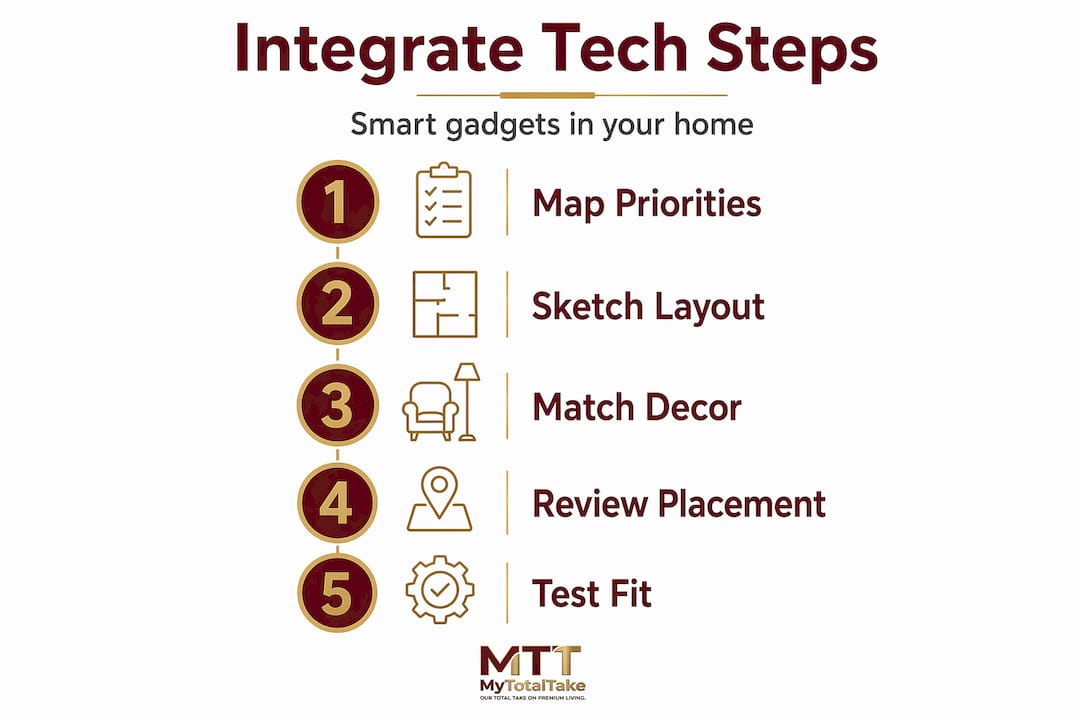 Infographic showing steps for tech integration