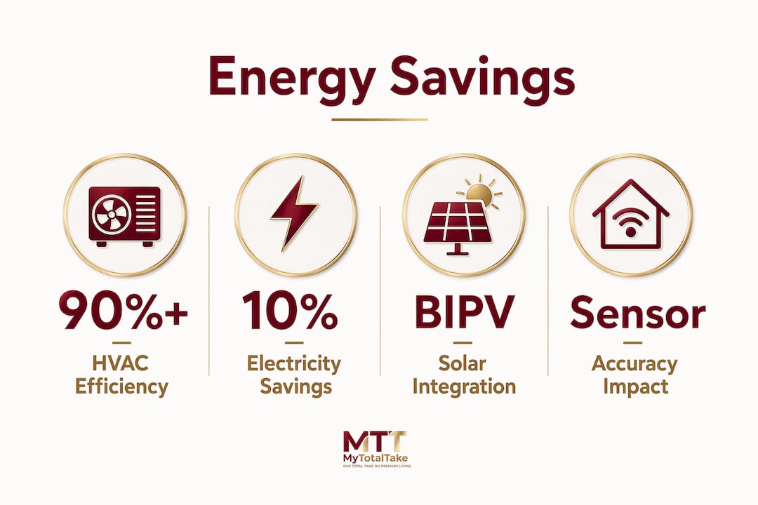 Infographic showing energy savings statistics