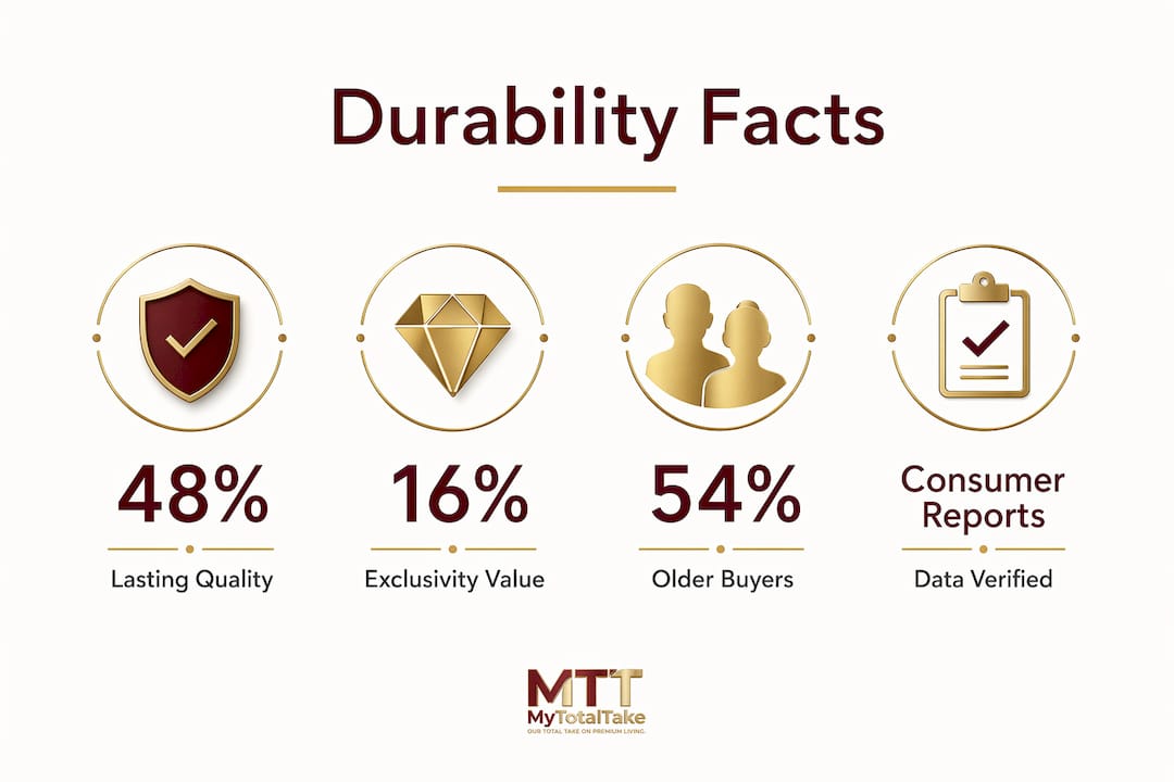 Infographic displaying key durability facts and consumer statistics