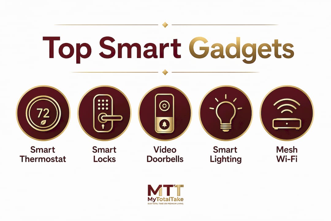 Infographic ranking smart home gadgets by ROI