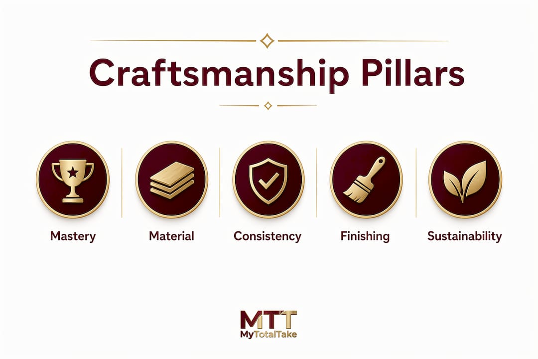 Infographic illustrating core pillars of craftsmanship