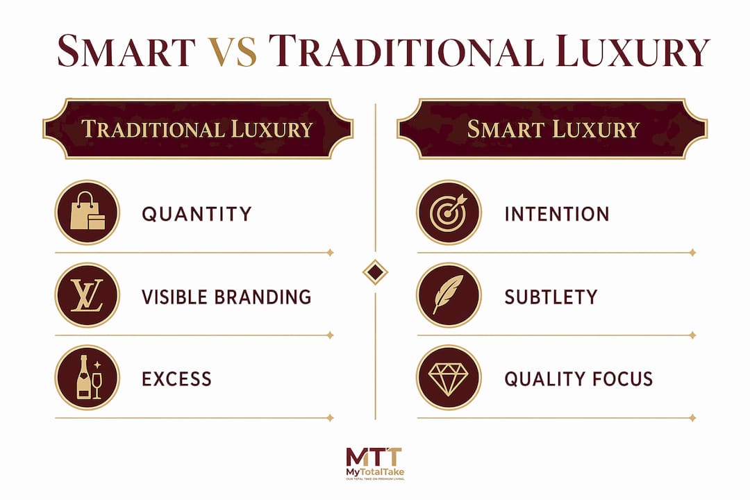 Infographic comparing smart and traditional luxury