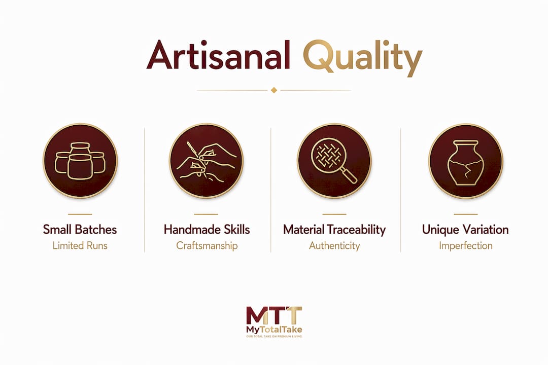Infographic illustrating key artisanal quality factors