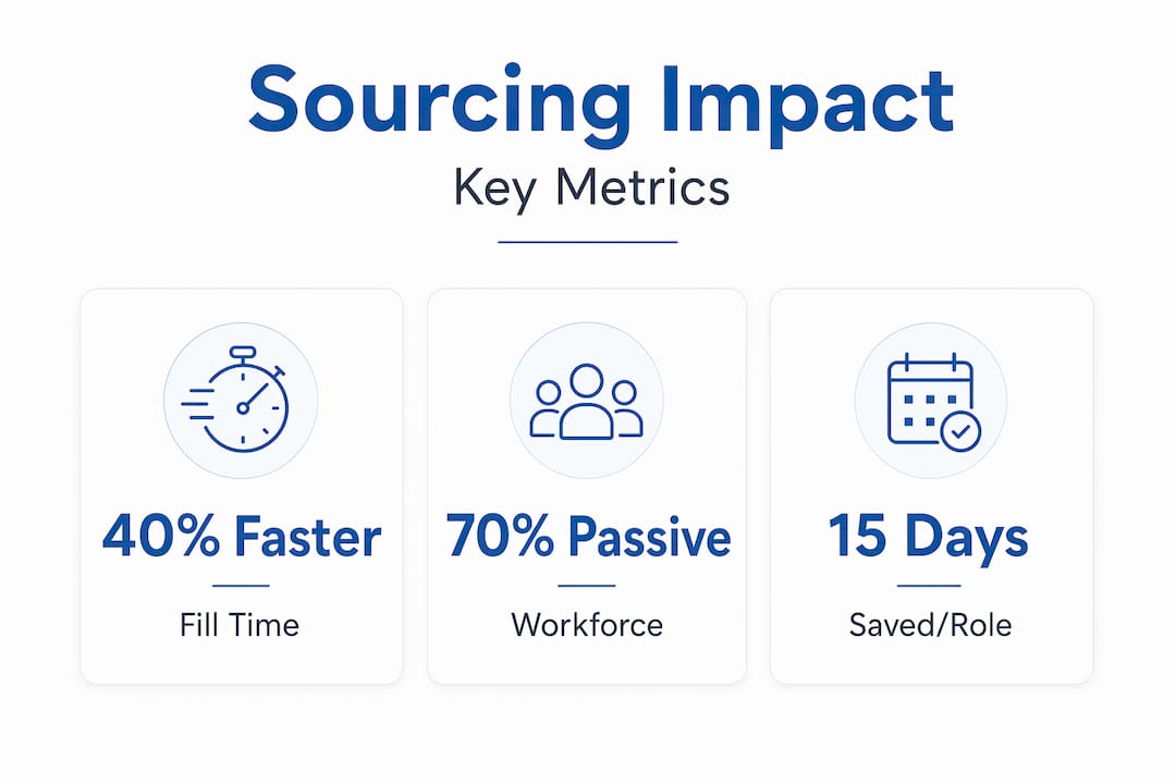 Infographic with key candidate sourcing statistics