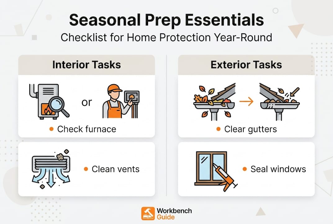 Seasonal home prep essentials infographic chart