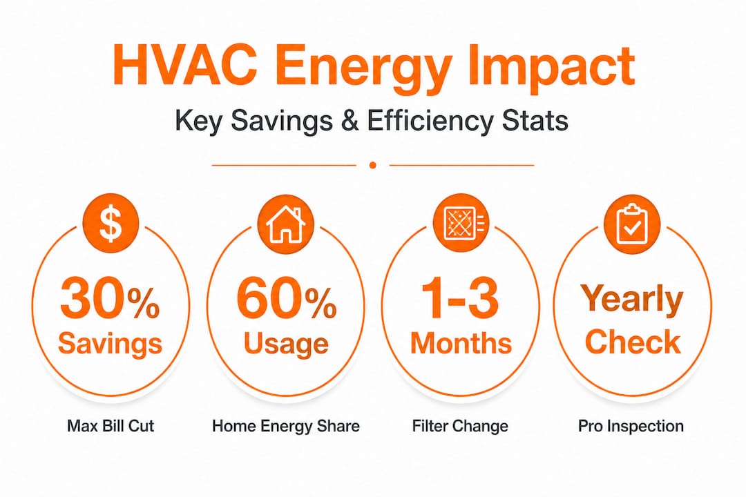 Infographic highlights hvac savings and efficiency stats