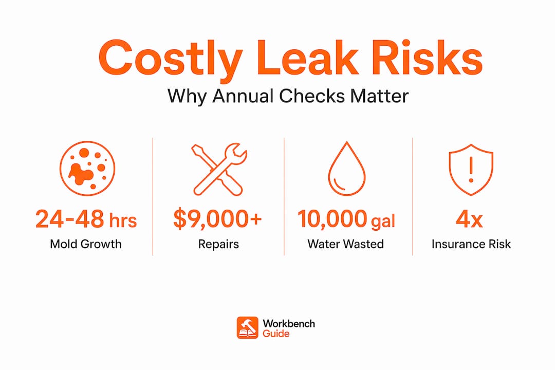 Infographic on risks of undetected plumbing leaks