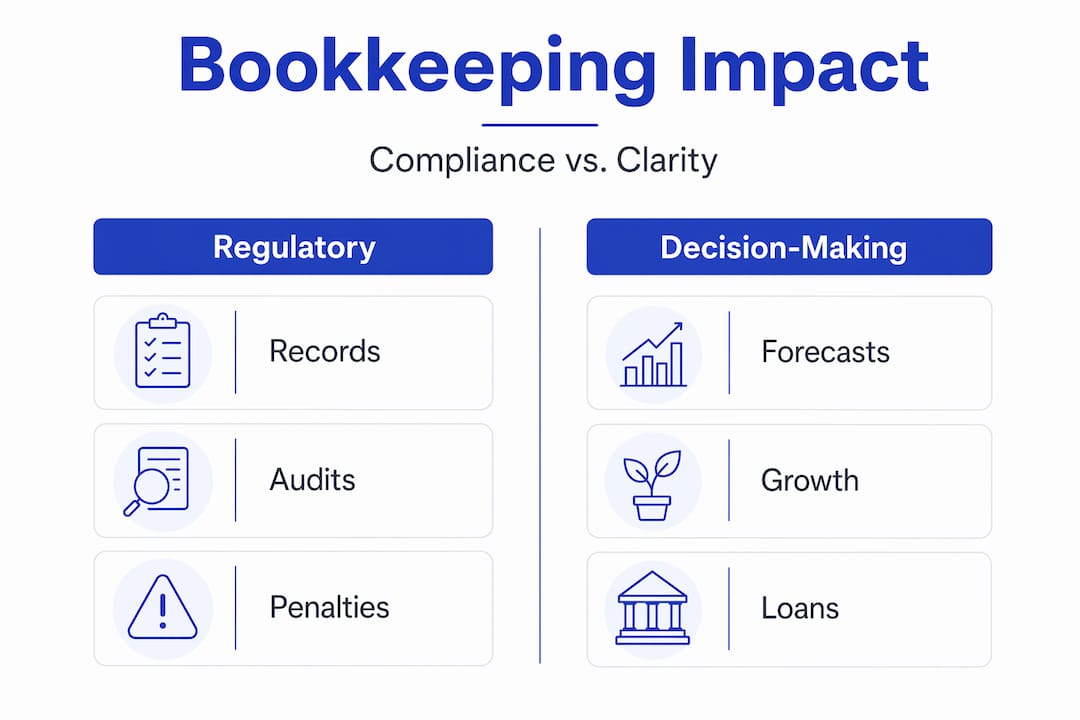Infographic comparing compliance and business clarity