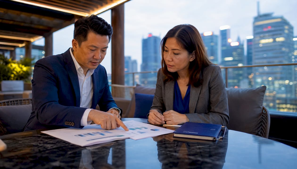 Singaporean leaders discussing governance reports