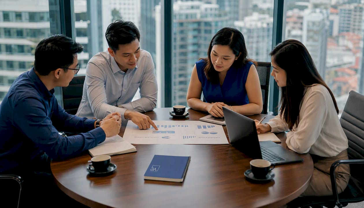 Singapore business meeting on corporate secretary