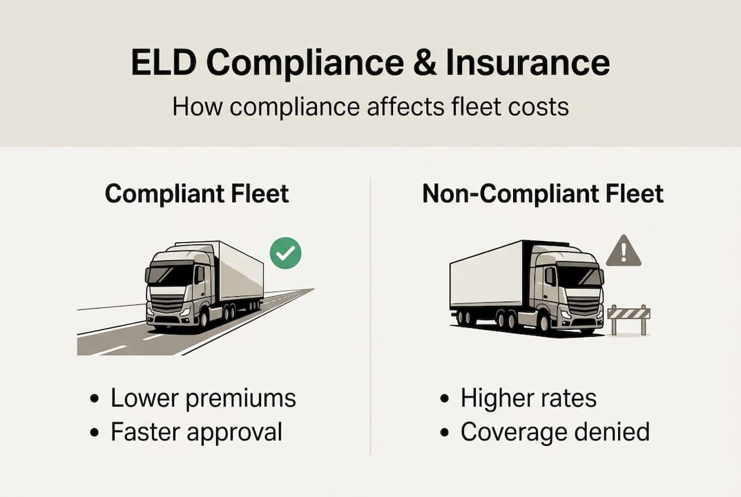 ELD compliance insurance comparison infographic