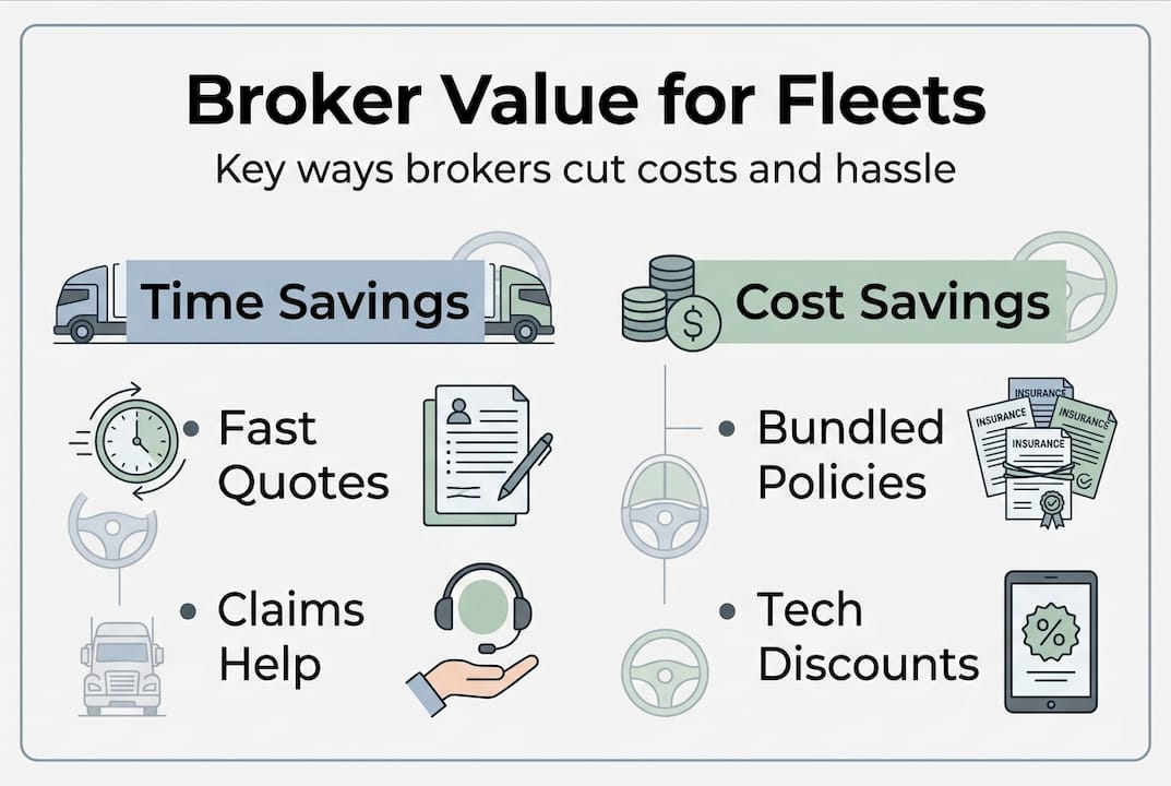 Infographic broker strategies for time and cost savings