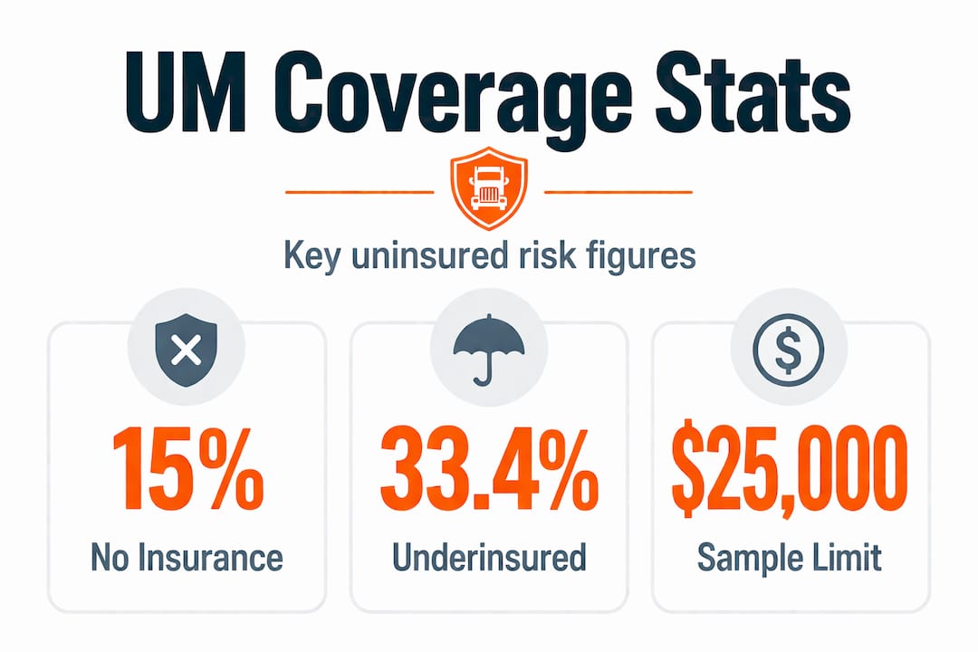 Infographic of uninsured motorist coverage stats