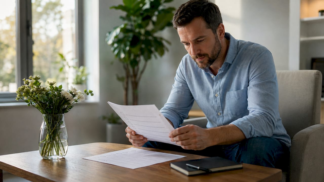 Hands holding insurance claim preparation checklist