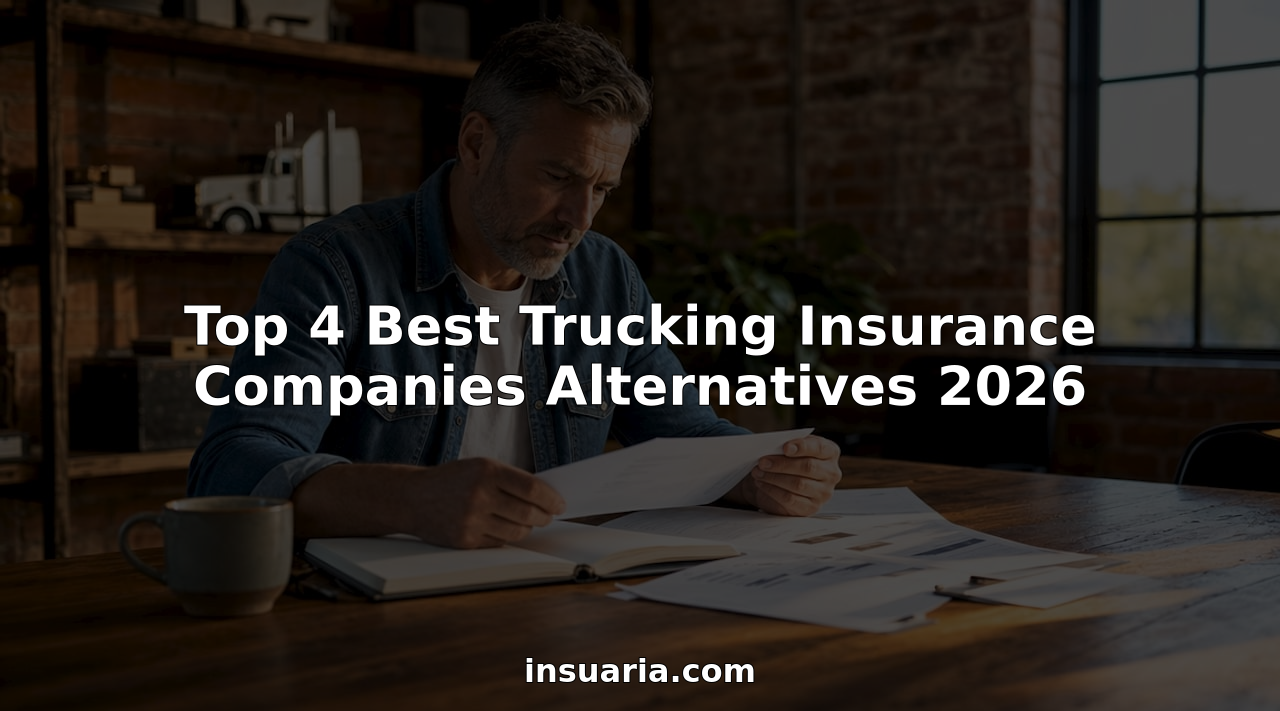 Fleet manager reviewing trucking insurance documents