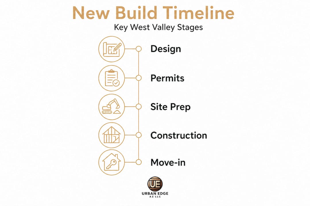 Infographic showing new build timeline steps