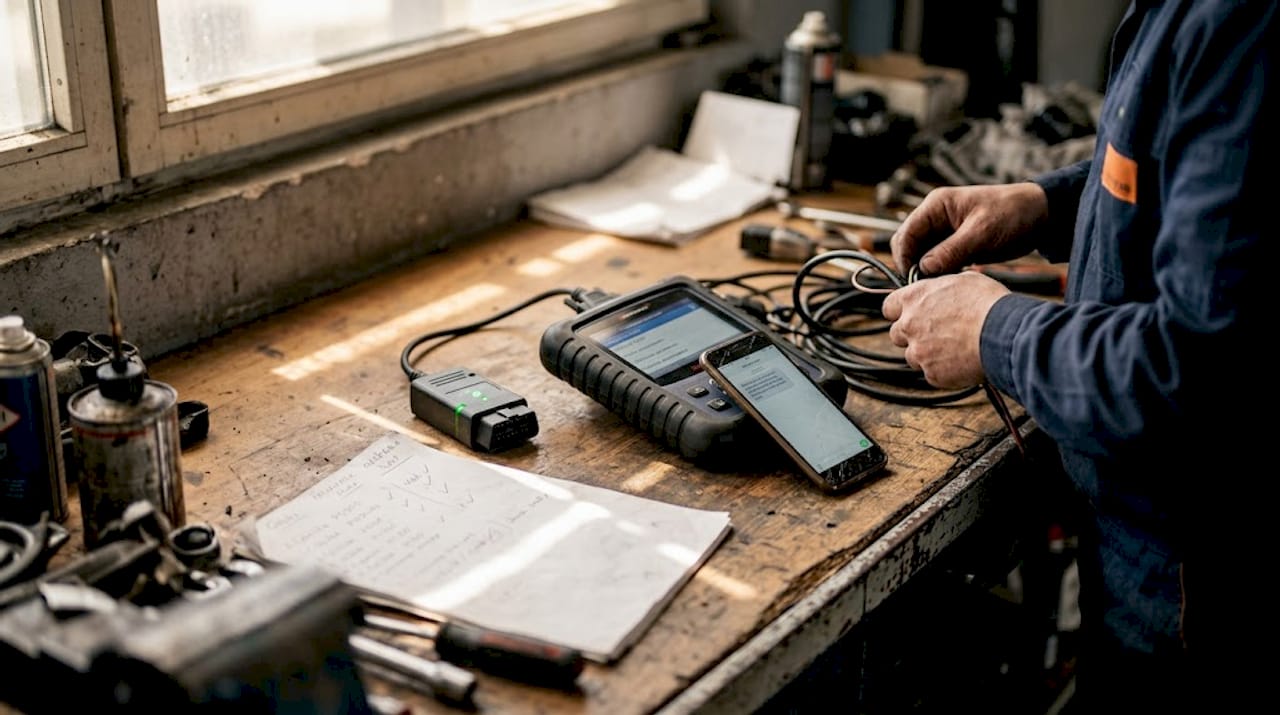 OBD2 uređaji za testiranje na stolu