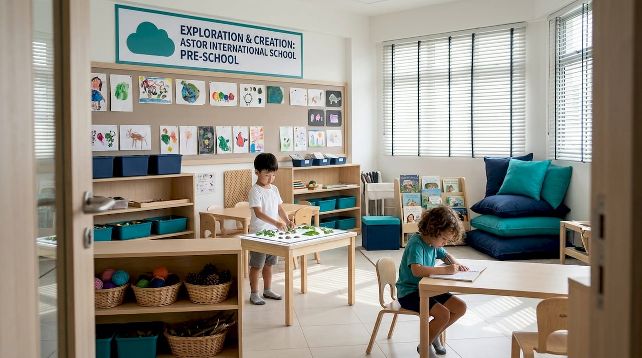 Reggio Emilia inspired preschool classroom environment