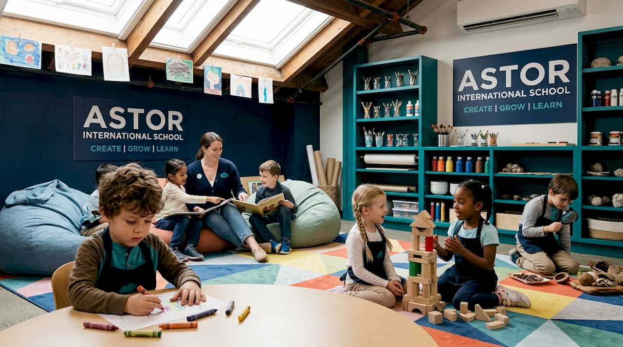 Children participating in classroom activities together
