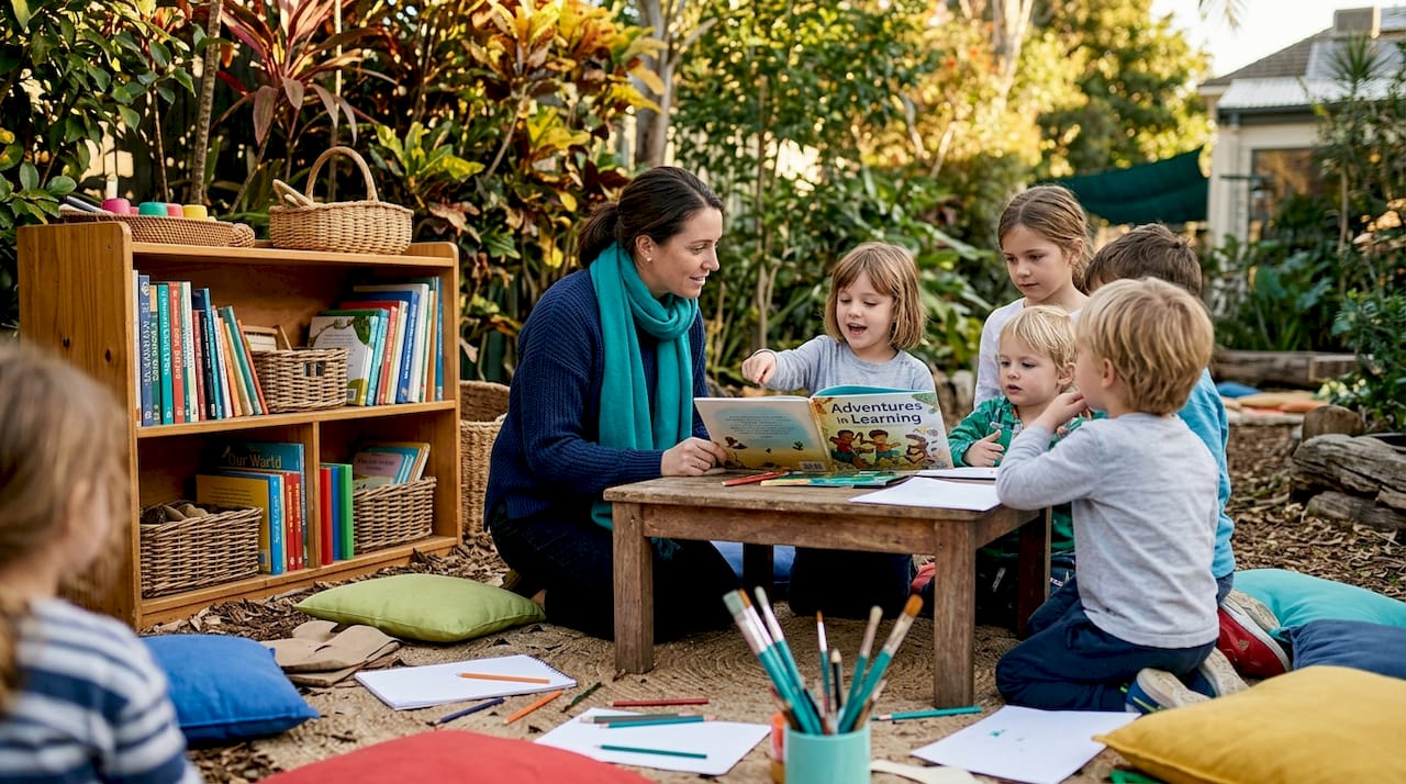 Children of different ages learning in a classroom