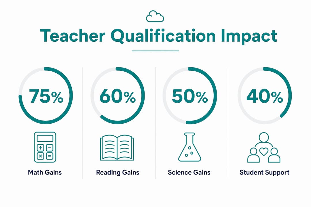 Infographic showing impact of teacher qualifications