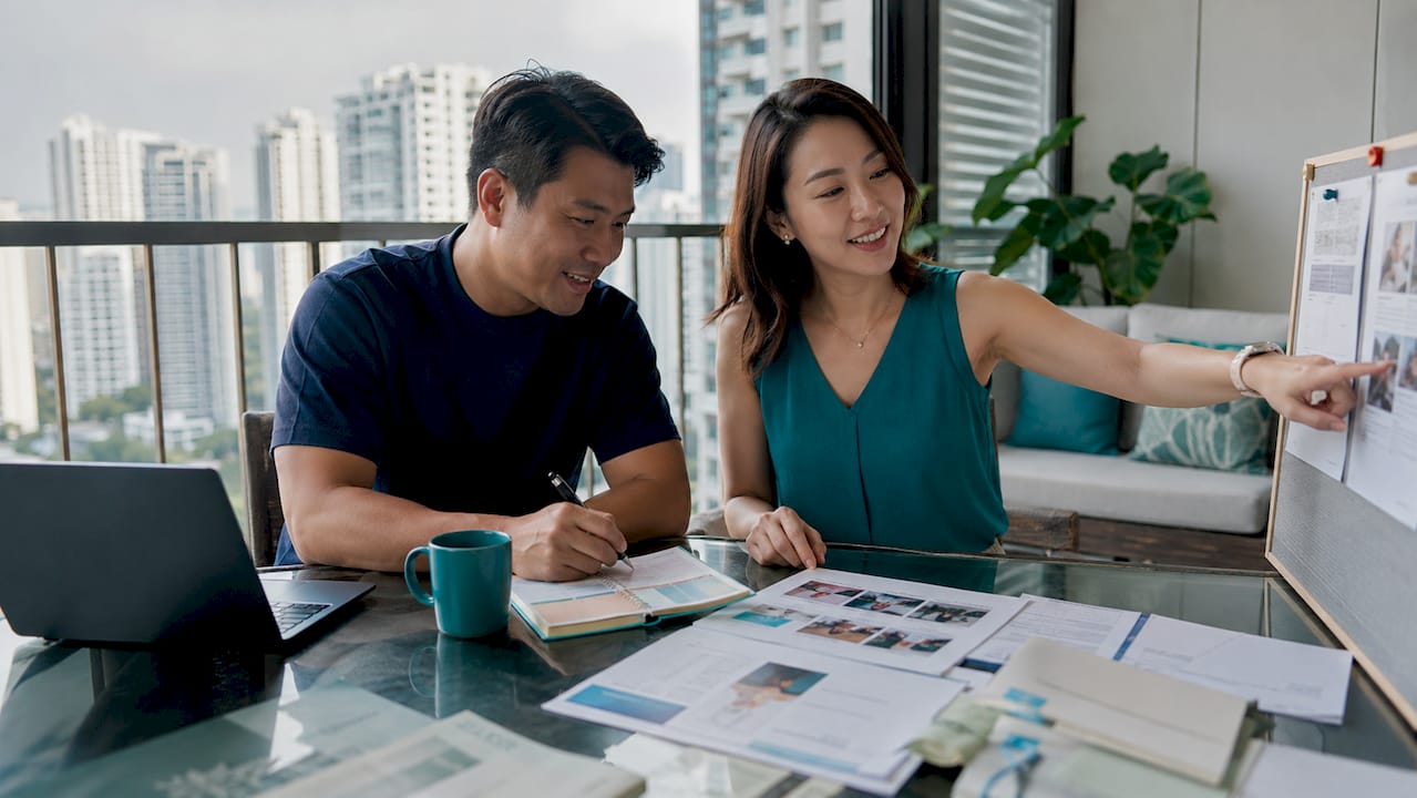 Parents planning child's school in Singapore