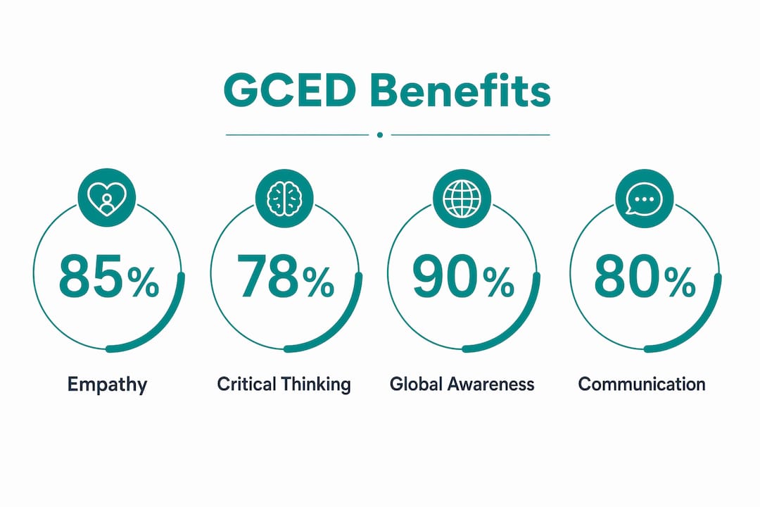 Infographic highlighting benefits of global citizenship education