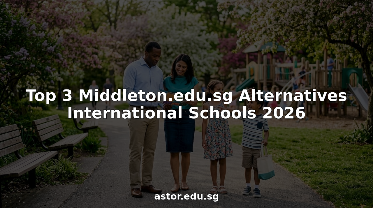 Family visiting international school campus
