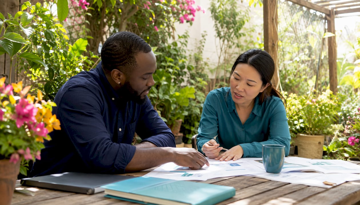 Teachers reviewing inclusive education principles