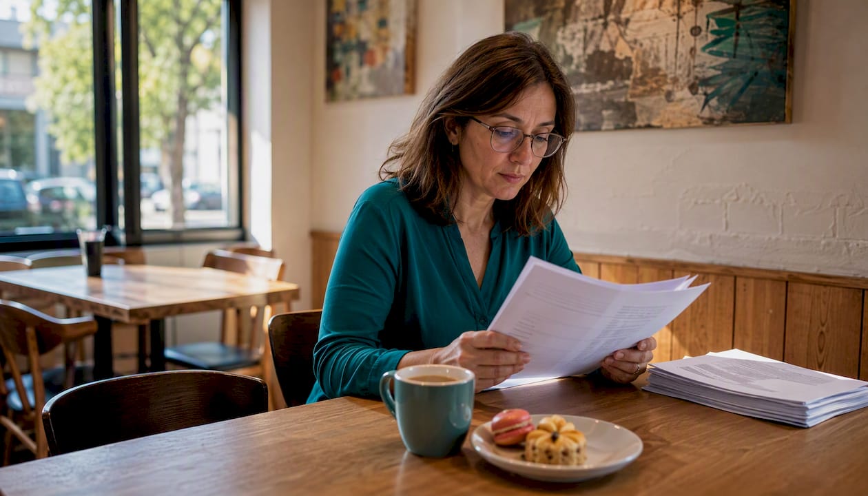 Researcher reviewing studies on small class benefits
