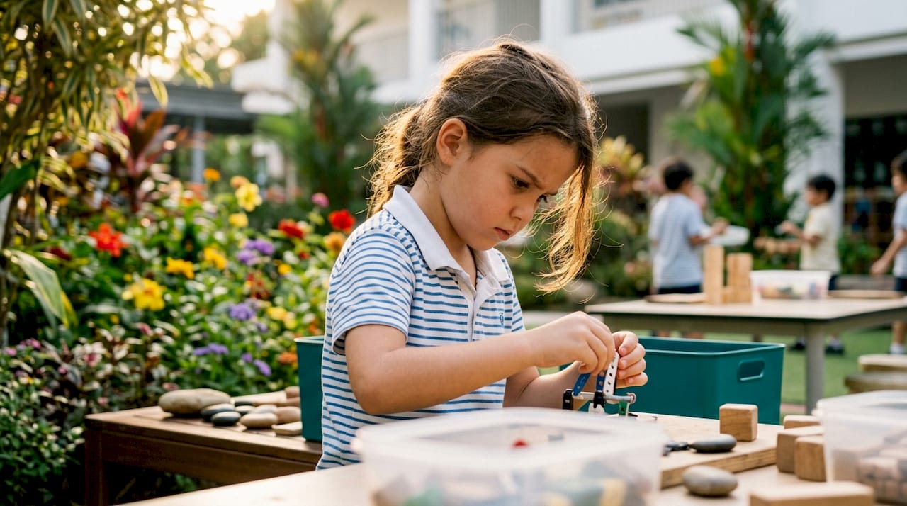 Child hands-on science activity