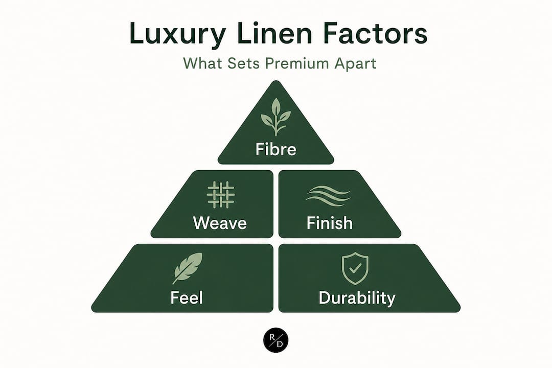 Infographic ranking luxury linen factors