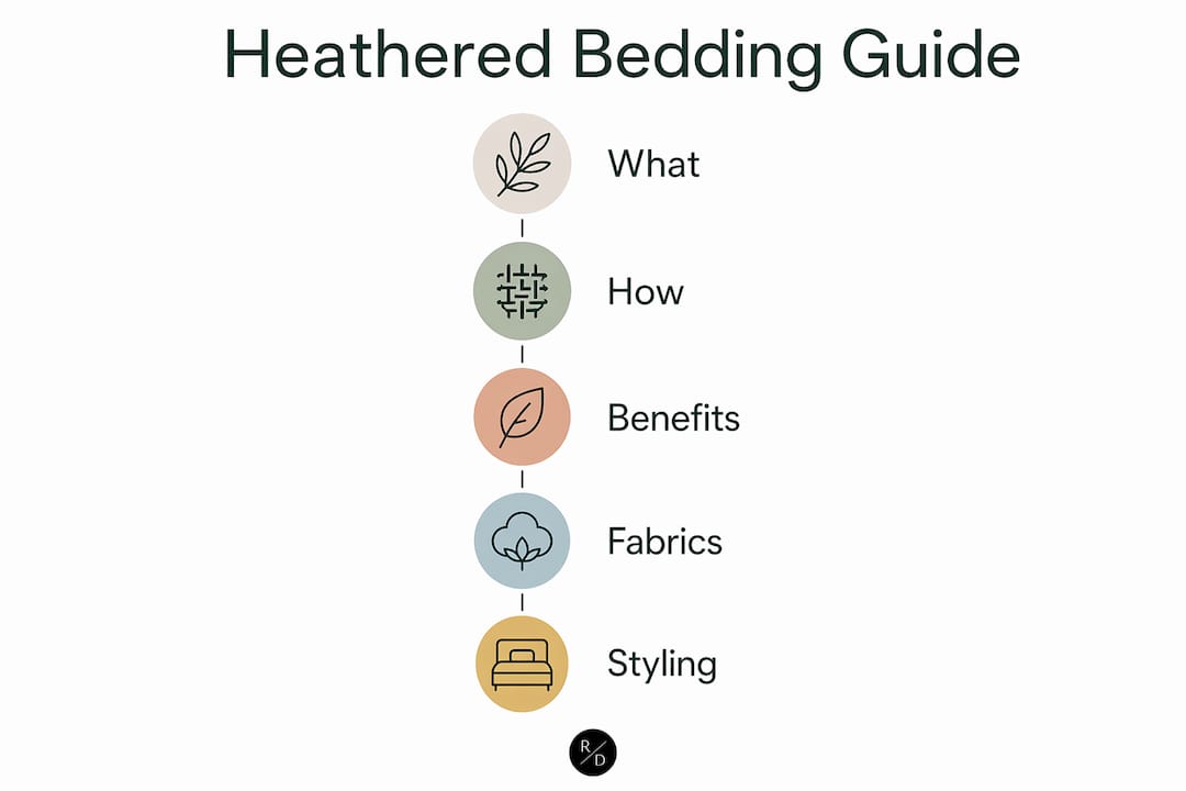 Infographic outlining heathered bedding steps