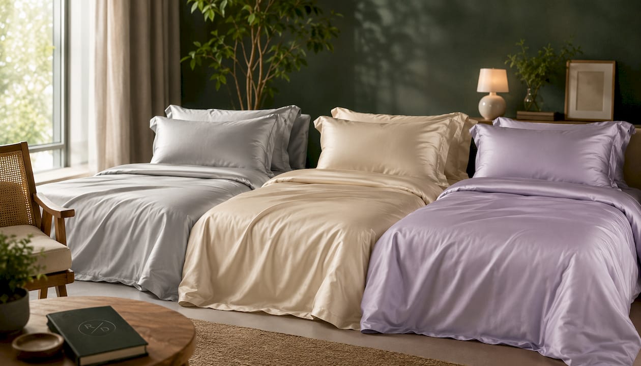 Freya Light Grey Eucalyptus Lyocell Duvet Cover Set
